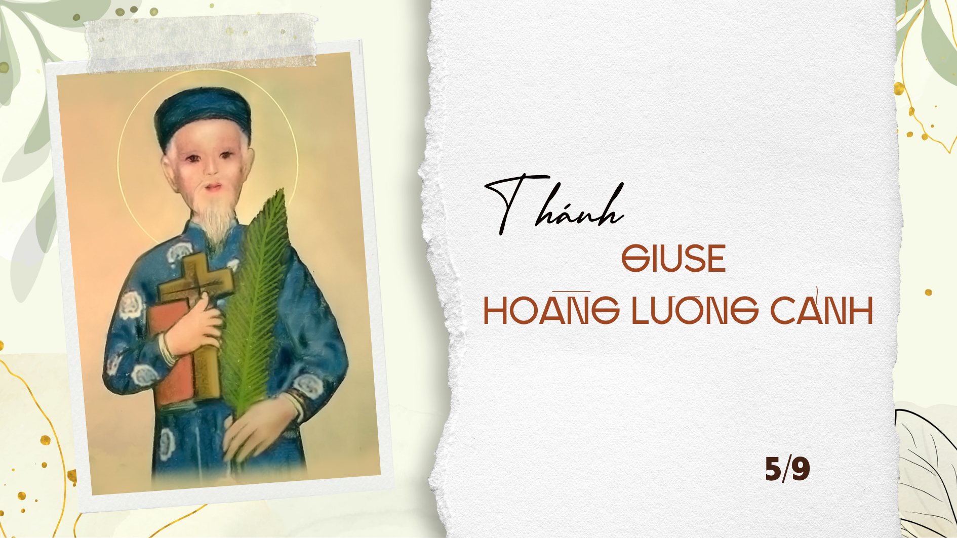 Ngày 05/9 Thánh Giuse Hoàng Lương Cảnh